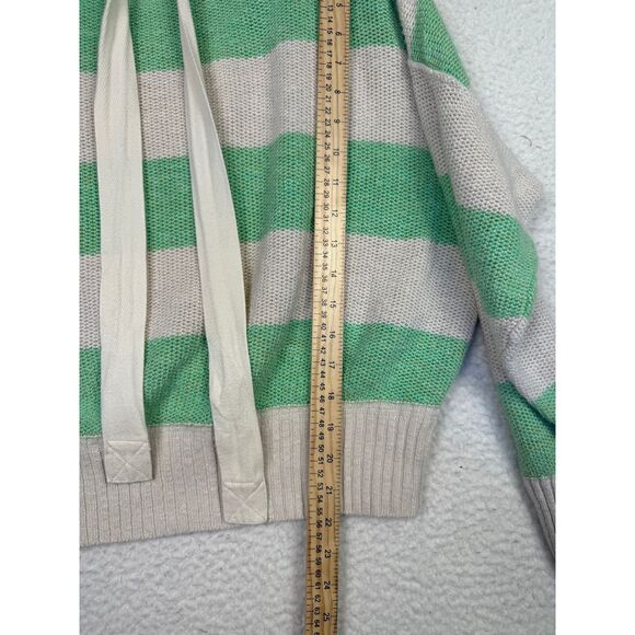 Free People‎ Womens Cassidy Striped Drawstring Sweater Green Size XSmall - Picture 4 of 6